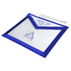 Past Master Blue Lodge Apron - White Tape Ties | Regalia Lodge