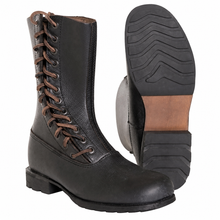 Afbeelding in Gallery-weergave laden, WW2 German Black Leather Tall Lace-Up Combat Boots