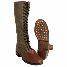 Load image into Gallery viewer, WW2 German Black Leather Tall Riding Boots with Hobnail Soles