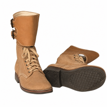 Load image into Gallery viewer, WW2 German Tan Leather Desert Lace-Up Boots