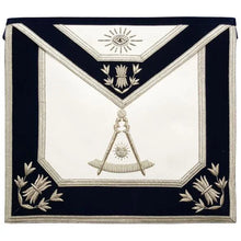 Carica l&#39;immagine nel visualizzatore di Gallery, Masonic Regalia Past Master Mason Apron Silver Bullion Hand Embroidery | Regalia Lodge