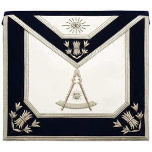 Masonic Regalia Past Master Mason Apron Silver Bullion Hand Embroidery | Regalia Lodge