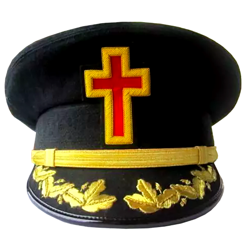 PAST COMMANDER KNIGHTS TEMPLAR CAP - HAND EMBROIDERED WITH VINEWORK | Regalia Lodge