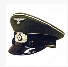 Carica l'immagine nel visualizzatore di Gallery, Field Grey Visor Cap with Silver Piping and Black Band