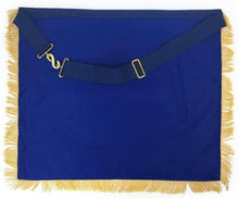 Charger l&#39;image dans la galerie, Masonic Blue Lodge Past Master Gold Machine Embroidery Apron | Regalia Lodge