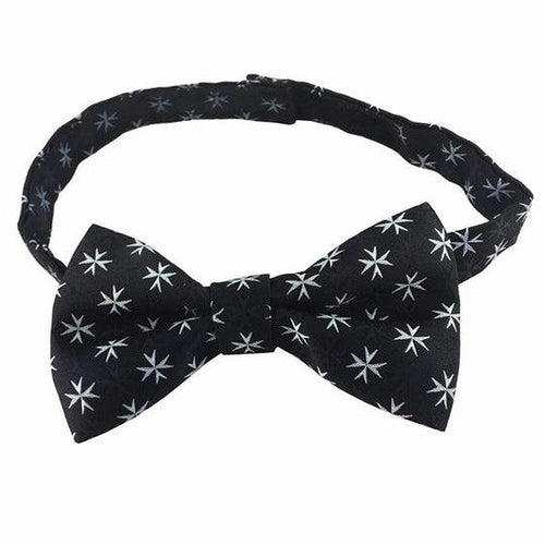 Masonic Knight Malta 100% Silk Woven Bow Tie with (8 pointed) Malta Cross | Regalia Lodge