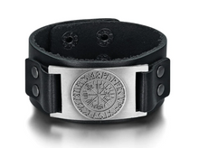 Load image into Gallery viewer, Beowulf Regalia Leather Viking Vegvisir Arm Cuff | Regalia Lodge