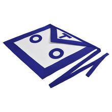 Load image into Gallery viewer, Blue Lodge Apron – OTO Style in White &amp; Blue Fabric Options