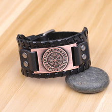 Load image into Gallery viewer, Beowulf Regalia Leather Viking Vegvisir Arm Cuff | Regalia Lodge