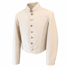 Load image into Gallery viewer, Natural Cotton Civil War Shell Jacket with Brass Buttons