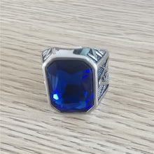 Load image into Gallery viewer, Retro Masonic Gem Men&#39;s Titanium Steel Ring | Regalia Lodge
