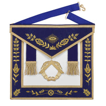 画像をギャラリービューアに読み込む, Grand Master Blue Lodge Apron - Royal Blue Velvet With Gold Metal Badge