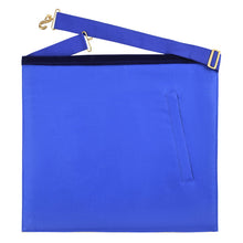画像をギャラリービューアに読み込む, Grand Master Blue Lodge Apron - Royal Blue Velvet With Gold Metal Badge