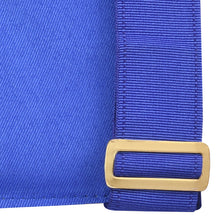 画像をギャラリービューアに読み込む, Grand Master Blue Lodge Apron - Royal Blue Velvet With Gold Metal Badge