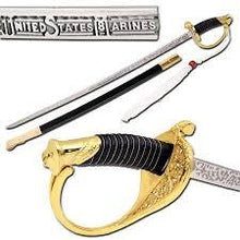 Carica l&#39;immagine nel visualizzatore di Gallery, Marine Corps Uniform Officer NCO Replica Dress Sword (Gold) | Regalia Lodge