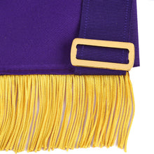 Load image into Gallery viewer, Master Mason Apron – Purple Ribbon &amp; Bullion Tassels