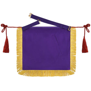 Master Mason Apron – Purple Ribbon & Bullion Tassels