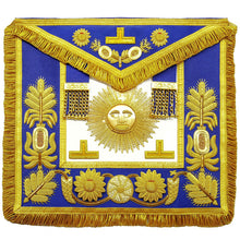 画像をギャラリービューアに読み込む, Past Grand Master Blue Lodge Apron - Gold Hand Embroidery