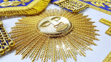 画像をギャラリービューアに読み込む, Past Grand Master Blue Lodge Apron - Gold Hand Embroidery