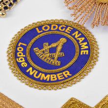 Load image into Gallery viewer, Past Master Apron – Hand Embroidery &amp; Chain Tassels