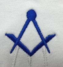 Carica l&#39;immagine nel visualizzatore di Gallery, Masonic Cotton Gloves Thin Square and Compass Machine Embroidery (2 Pairs) | Regalia Lodge