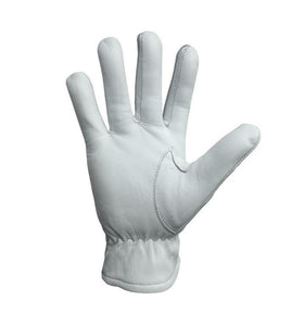 Masonic Regalia White Soft Leather Gloves Square Compass & G Yellow | Regalia Lodge