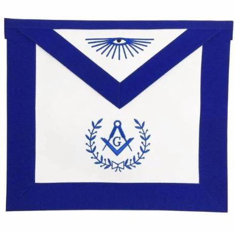 Masonic Blue Lodge Master Mason Apron Machine Embroidery Blue | Regalia Lodge
