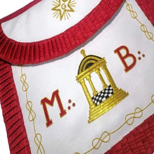 Carica l&#39;immagine nel visualizzatore di Gallery, Scottish Rite Round Apron with Temple Design – Master Mason AASR Freemason Regalia | Regalia Lodge
