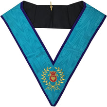 Carica l&#39;immagine nel visualizzatore di Gallery, Officers Memphis Misraim French Regulation Officer Collar Set - Machine Embroidery - Set of 9 Collar | Regalia Lodge