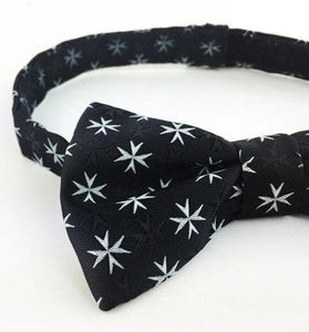 Masonic Knight Malta 100% Silk Woven Bow Tie with (8 pointed) Malta Cross | Regalia Lodge