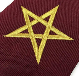 Masonic Blue Lodge 14th Degree Collars- Set of 9 collars Machine Embroidered | Regalia Lodge