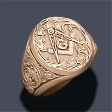 Load image into Gallery viewer, Men&#39;s Stainless Steel Masonic Ring Retro Punk | Regalia Lodge