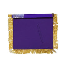 Carica l&#39;immagine nel visualizzatore di Gallery, MASTER MASON Gold Embroidered Apron square compass with G Purple | Regalia Lodge