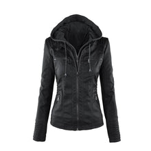 Load image into Gallery viewer, Women&#39;s Short Leather Pu Leather Jacket | Regalia Lodge