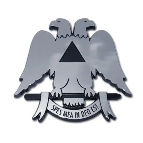 Scottish Rite Chrome Emblem-Auto Emblems & Stickers - Dean Masonic Supply | Regalia Lodge