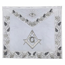 Load image into Gallery viewer, MASTER MASON Grand White Hand Embroided Apron with Square Compass G | Regalia Lodge