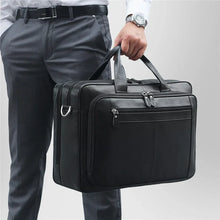 Carica l&#39;immagine nel visualizzatore di Gallery, Men&#39;s leather business briefcase Men&#39;s leather briefcase Hard briefcase Handbag Business Briefcase Official Briefcase Multifunctional Briefcase | Regalia Lodge