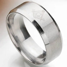 Load image into Gallery viewer, Titanium steel men&#39;s jewelry Masonic Ring Fashion Ring masons Symbol Compass G Ring Ring | Regalia Lodge