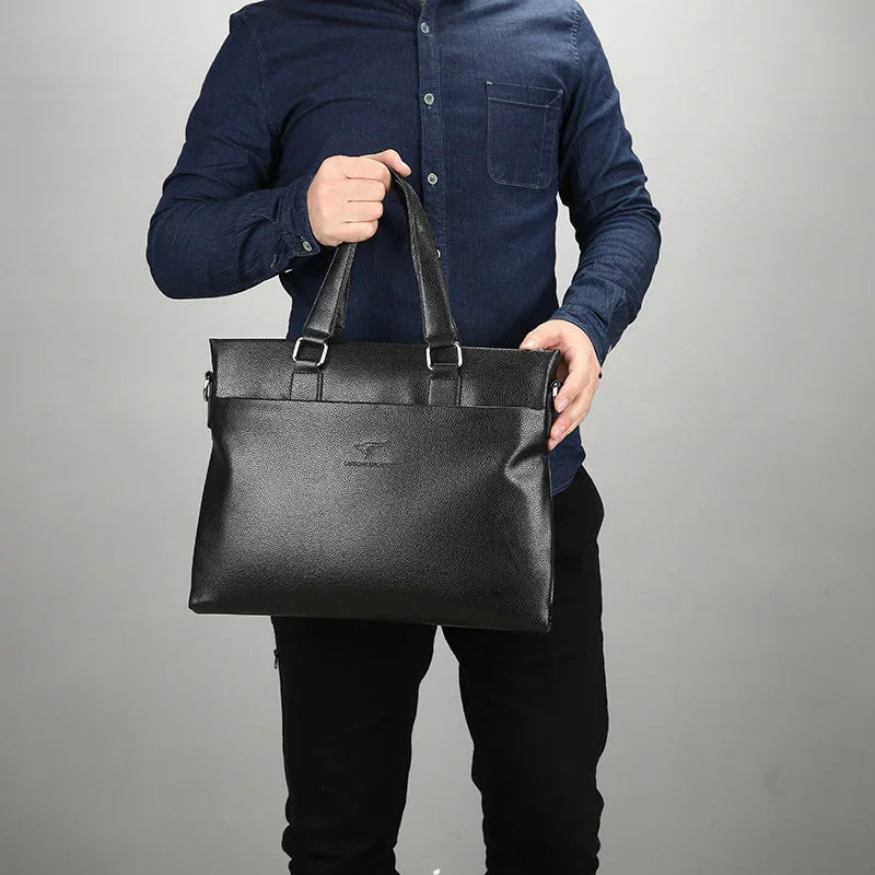 Men's business Synthetic leather briefcase Hard briefcase Handbag Business Briefcase | Regalia Lodge