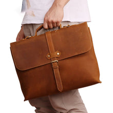 Carica l&#39;immagine nel visualizzatore di Gallery, Leather men&#39;s business briefcase Men&#39;s leather briefcase Hard briefcase Handbag Business Briefcase | Regalia Lodge