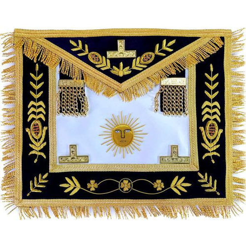 Grand Master Sun Apron Bullion Hand Embroidered Vine Work | Regalia Lodge