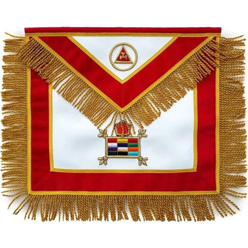 Masonic Massachusetts Chapter Apron Hand Embroidered | Regalia Lodge