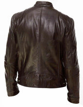 Load image into Gallery viewer, Pu Leather Collar Slim Leather Jacket | Regalia Lodge