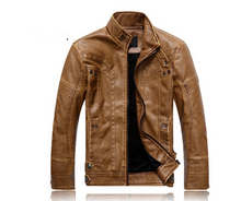 Load image into Gallery viewer, Men&#39;s PU Leather Jacket-Casual Leather jacket for mens-biker Lightweight Leather jacket | Regalia Lodge