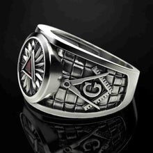 Load image into Gallery viewer, Men&#39;s Punk Mason Masonic Ring Freemasons Fashion Ring masons Symbol Ring | Regalia Lodge