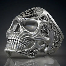 Load image into Gallery viewer, Masonic Skull Ring Domineering Men&#39;s Personality Alloy Ring | Regalia Lodge