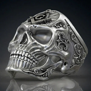 Masonic Skull Ring Domineering Men's Personality Alloy Ring | Regalia Lodge