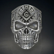 Load image into Gallery viewer, Masonic Skull Ring Domineering Men&#39;s Personality Alloy Ring | Regalia Lodge