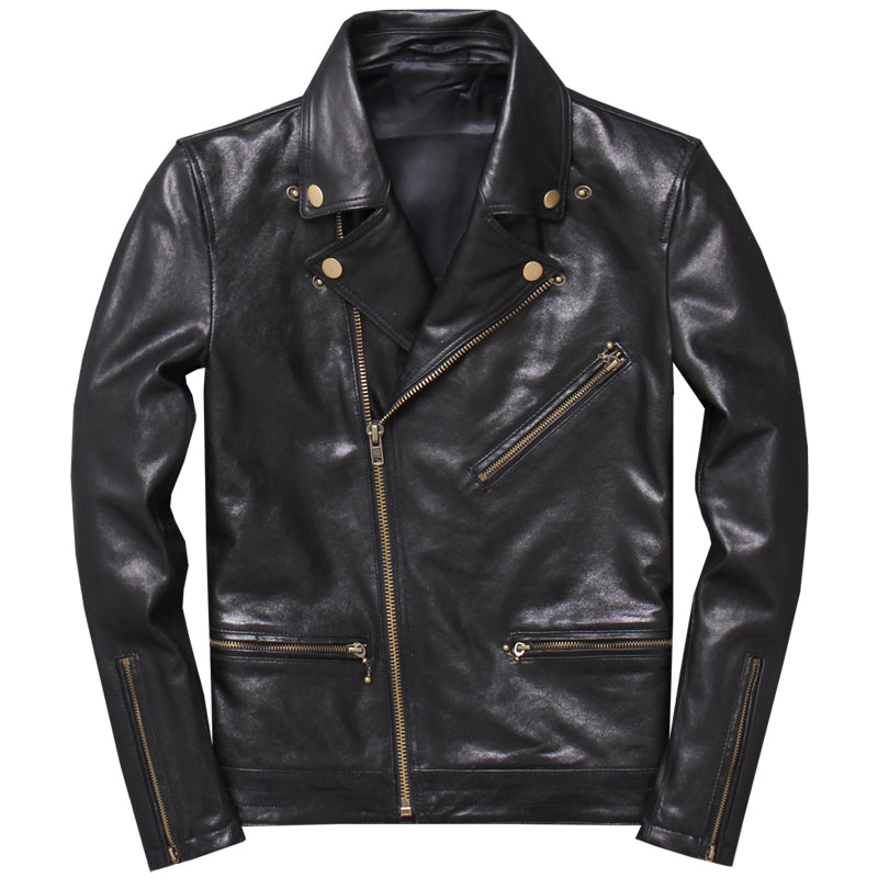 Lightweight Leather Sheepskin Motorcycle Jacket Single Coat | Regalia Lodge