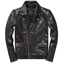 Load image into Gallery viewer, Lightweight Leather Sheepskin Motorcycle Jacket Single Coat | Regalia Lodge